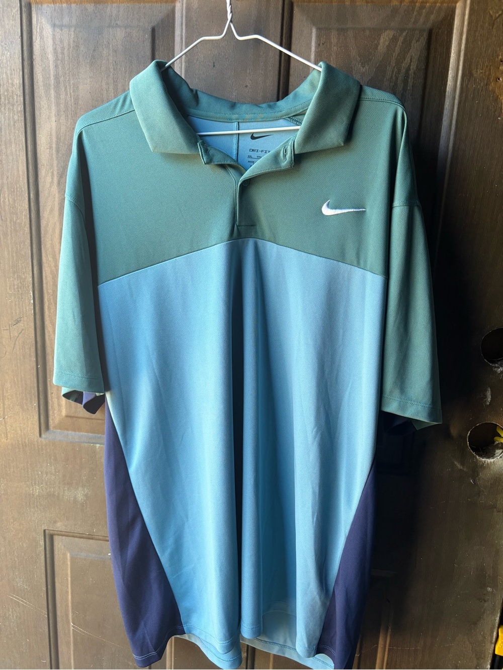 Nike Men’s Two-Tone Polo Shirt - Teal & Light Blue